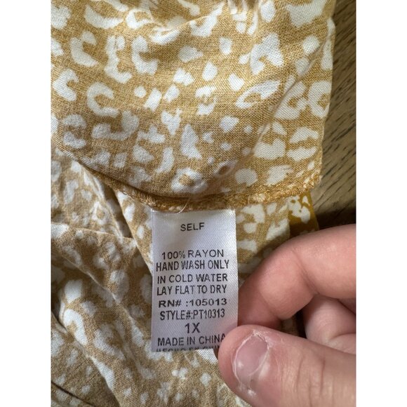 Savanna Jane Tunic Top 1X Embroidered Festival Boho Cottagecore Flare Sleeve - Picture 8 of 9